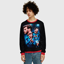 Свитшот мужской Хвича Кварацхелия ФК Наполи, цвет: 3D-красный — фото 2