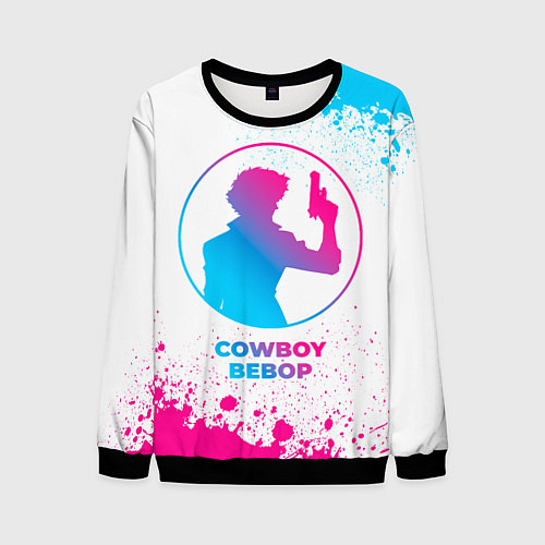Мужской свитшот Cowboy Bebop neon gradient style / 3D-Черный – фото 1
