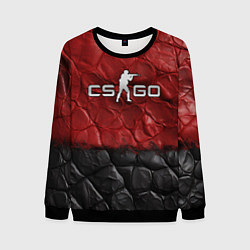 Свитшот мужской CS GO red black texture, цвет: 3D-черный