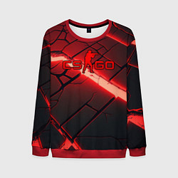 Свитшот мужской CS GO red neon, цвет: 3D-красный