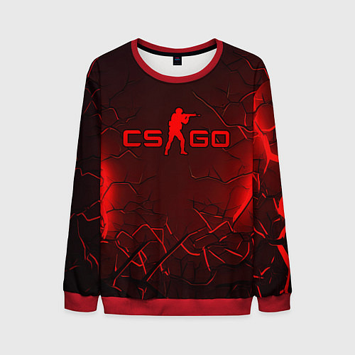 Мужской свитшот CSGO logo dark red / 3D-Красный – фото 1