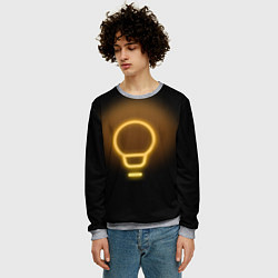 Свитшот мужской Неоновая лампа, цвет: 3D-меланж — фото 2