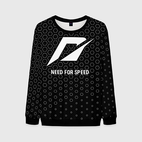 Мужской свитшот Need for Speed glitch на темном фоне / 3D-Черный – фото 1