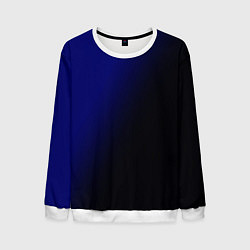 Свитшот мужской Градиент ультрамарин, цвет: 3D-белый