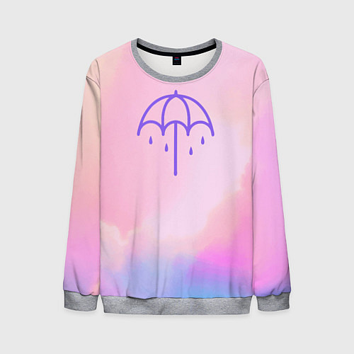 Мужской свитшот Bring Me The Horizon Umbrella / 3D-Меланж – фото 1