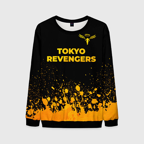 Мужской свитшот Tokyo Revengers - gold gradient: символ сверху / 3D-Черный – фото 1