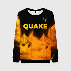 Мужской свитшот Quake - gold gradient: символ сверху