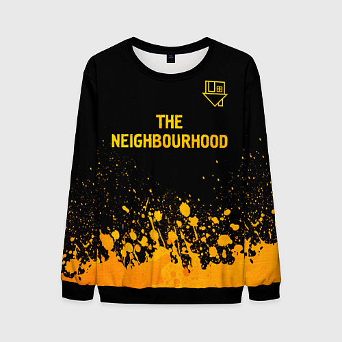 Мужской свитшот The Neighbourhood - gold gradient: символ сверху / 3D-Черный – фото 1