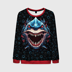 Свитшот мужской Evil shark, цвет: 3D-красный