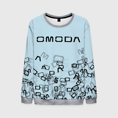 Мужской свитшот Omoda letters pattern / 3D-Меланж – фото 1