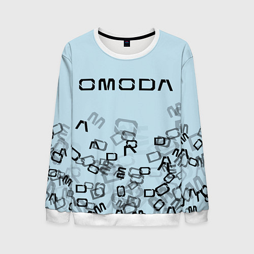 Мужской свитшот Omoda letters pattern / 3D-Белый – фото 1