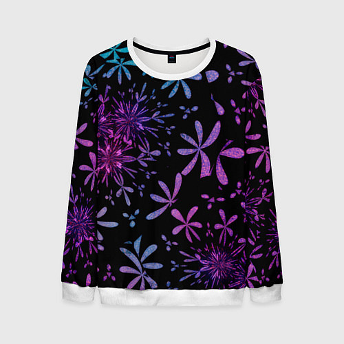 Мужской свитшот Темная ночь / 3D-Белый – фото 1