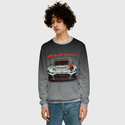Свитшот мужской Audi sport - racing car - extreme, цвет: 3D-меланж — фото 2