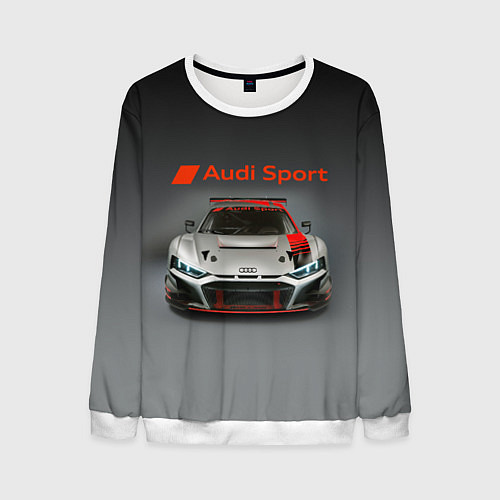 Мужской свитшот Audi sport - racing car - extreme / 3D-Белый – фото 1