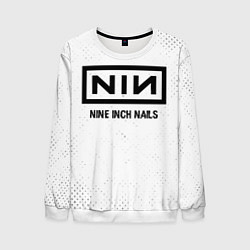 Свитшот мужской Nine Inch Nails glitch на светлом фоне, цвет: 3D-белый