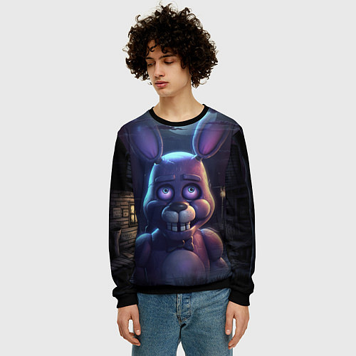 Мужской свитшот Bonnie FNAF / 3D-Черный – фото 3