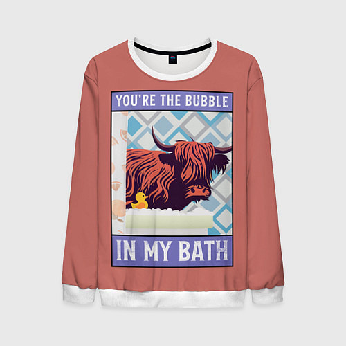 Мужской свитшот Ты пузырь в моей ванне / 3D-Белый – фото 1