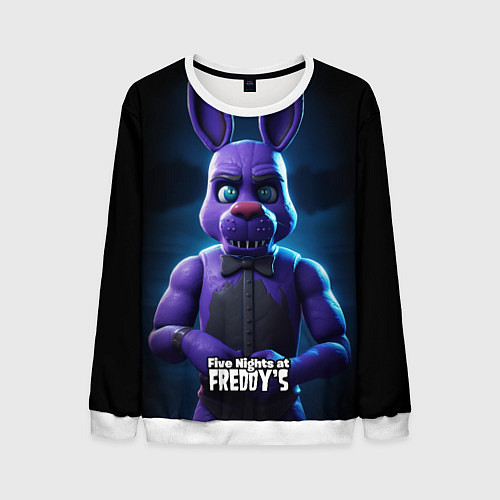 Мужской свитшот Five Nights at Freddys Bonnie / 3D-Белый – фото 1