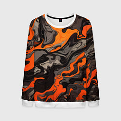 Мужской свитшот Оранжево-черный камуфляж