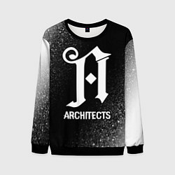 Мужской свитшот Architects glitch на темном фоне