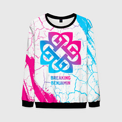 Мужской свитшот Breaking Benjamin neon gradient style