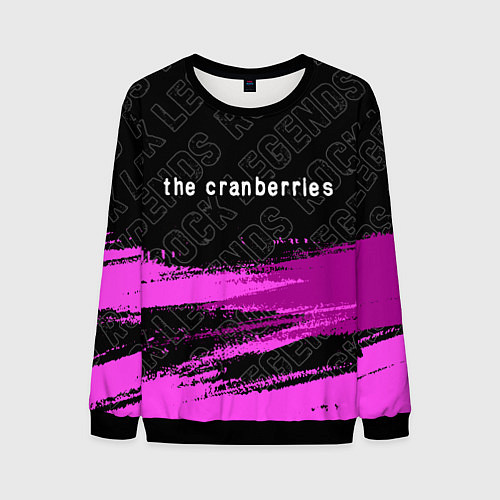 Мужской свитшот The Cranberries rock legends: символ сверху / 3D-Черный – фото 1