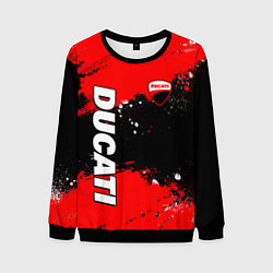 Мужской свитшот Ducati - красная униформа с красками