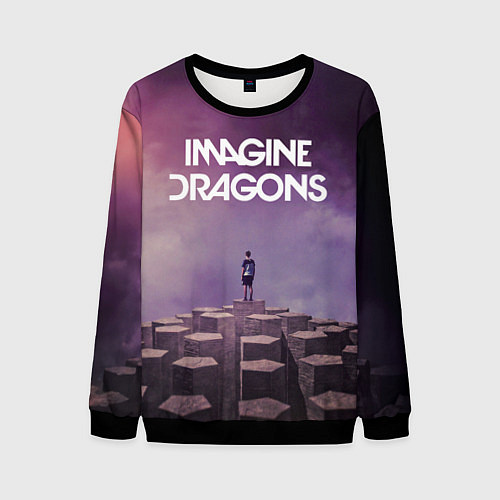 Мужской свитшот Imagine Dragons обложка альбома Night Visions / 3D-Черный – фото 1