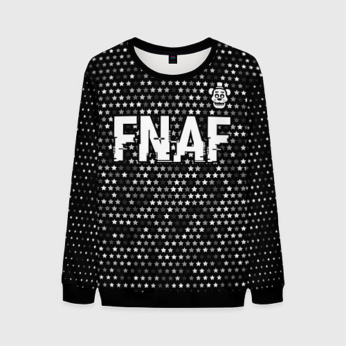 Мужской свитшот FNAF glitch на темном фоне: символ сверху / 3D-Черный – фото 1