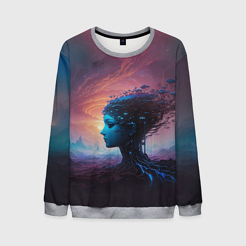 Мужской свитшот Четвертое измерение / 3D-Меланж – фото 1