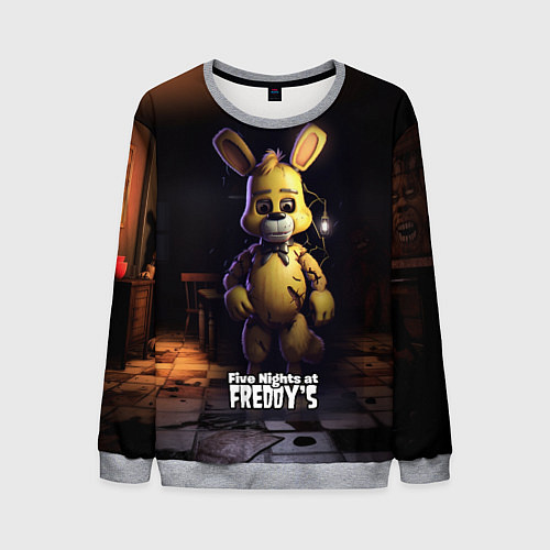 Мужской свитшот Spring Bonnie Five Nights at Freddys / 3D-Меланж – фото 1