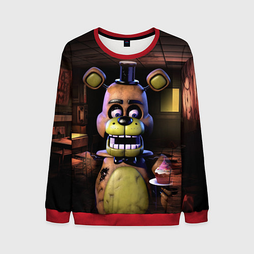 Мужской свитшот Five Nights at Freddy / 3D-Красный – фото 1