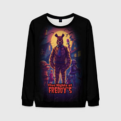 Свитшот мужской Five Nights at Freddys horror, цвет: 3D-черный