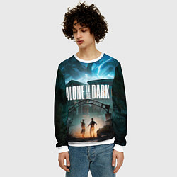 Свитшот мужской Особняк Alone in the dark, цвет: 3D-белый — фото 2