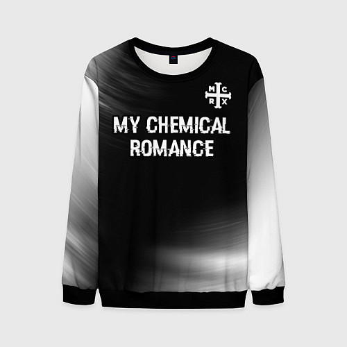 Мужской свитшот My Chemical Romance glitch на темном фоне: символ / 3D-Черный – фото 1
