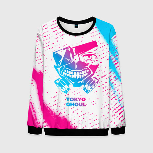 Мужской свитшот Tokyo Ghoul neon gradient style / 3D-Черный – фото 1