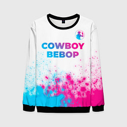 Мужской свитшот Cowboy Bebop neon gradient style: символ сверху