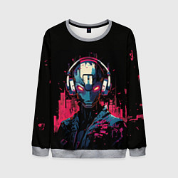 Свитшот мужской Андроид меломан, цвет: 3D-меланж