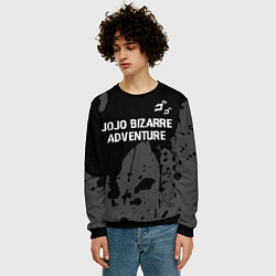 Свитшот мужской JoJo Bizarre Adventure glitch на темном фоне: симв, цвет: 3D-черный — фото 2
