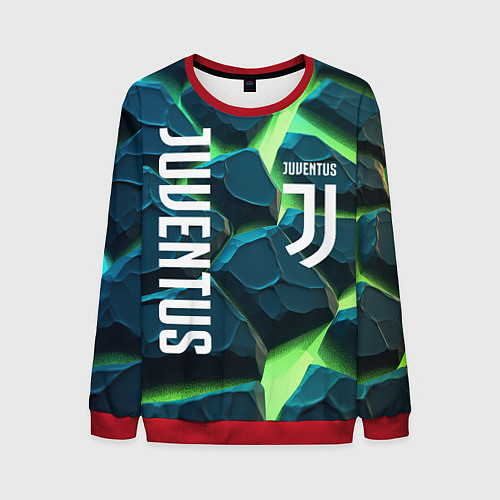 Мужской свитшот Juventus green neon / 3D-Красный – фото 1