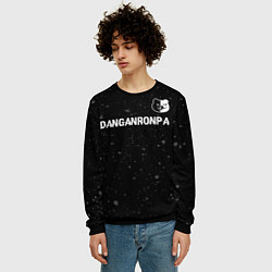 Свитшот мужской Danganronpa glitch на темном фоне: символ сверху, цвет: 3D-черный — фото 2