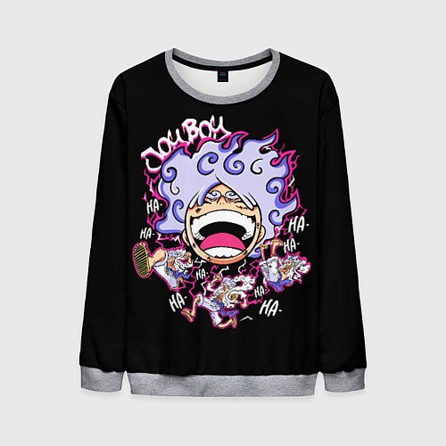 Мужской свитшот Веселый 5 Гир Луффи / 3D-Меланж – фото 1