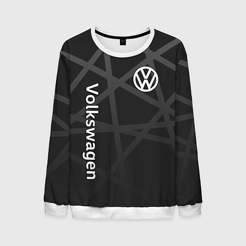 Мужской свитшот Volkswagen - classic black / 3D-Белый – фото 1