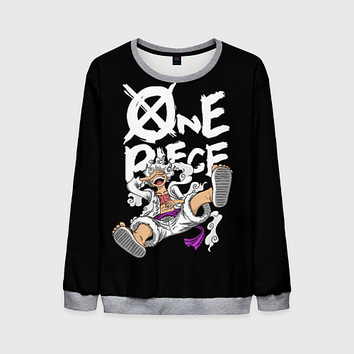 Мужской свитшот One piece - gear 5 luffy / 3D-Меланж – фото 1