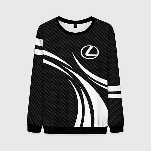 Мужской свитшот Lexus - carbon line / 3D-Черный – фото 1