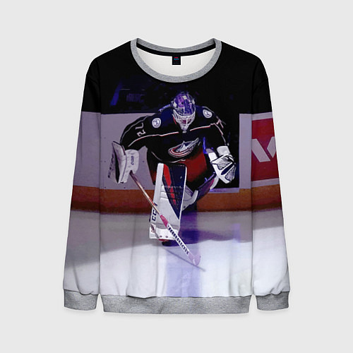 Мужской свитшот Sergey Bobrovsky - goalkeeper - Columbus blue jack / 3D-Меланж – фото 1