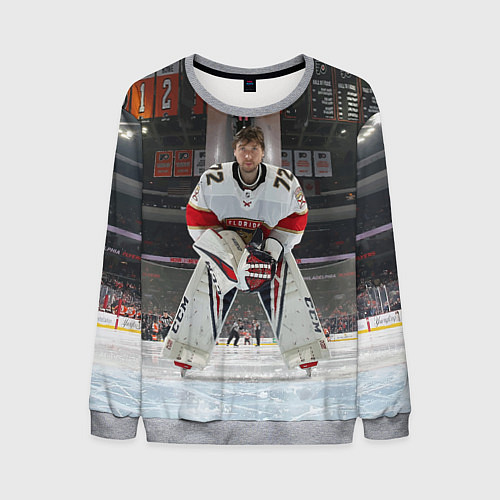 Мужской свитшот Sergey Bobrovsky - Florida panthers - hockey / 3D-Меланж – фото 1