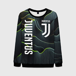 Свитшот мужской Juventus dark green logo, цвет: 3D-черный