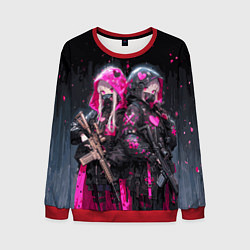 Свитшот мужской Военные аниме девушки, цвет: 3D-красный