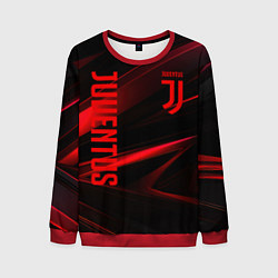 Свитшот мужской Juventus black red logo, цвет: 3D-красный
